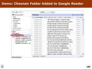 Demo: Cheonan Folder Added to Google Reader 