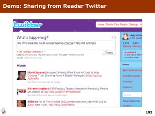 Demo: Sharing from Reader Twitter 