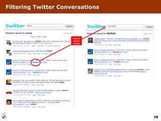 Filtering Twitter Conversations Keyword surfaces Hashtag 