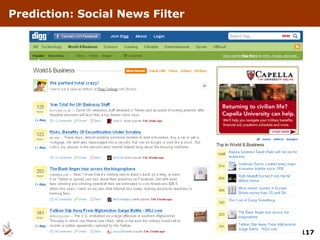 Prediction: Social News Filter 