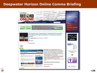 Deepwater Horizon Online Comms Briefing 