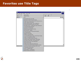 Favorites use Title Tags 