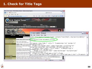 1. Check for Title Tags 
