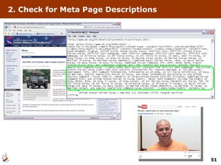 2. Check for Meta Page Descriptions 