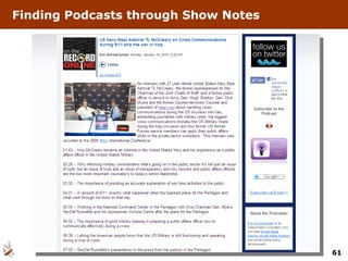 Finding Podcasts through Show Notes 