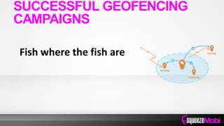 Fish where the fish are
SUCCESSFUL GEOFENCING
CAMPAIGNS
 