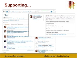 Audience Development @glecharles | #smbtv | #dbw
Supporting…
 