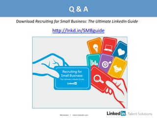 Webcast Checklist Small Business Recruiting Made Simple: The Essential Checklist ...