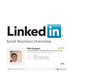 Small Business Overview




    Recruiting Solutions
                           v
                               4
 