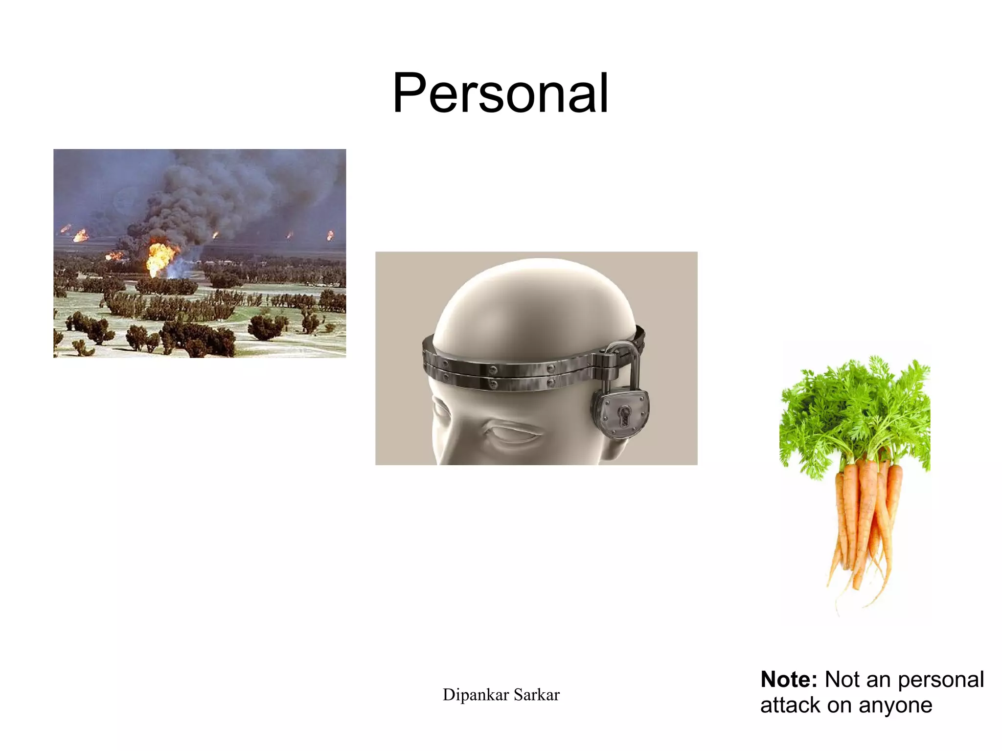 Personal Note:  Not an personal  attack on anyone 