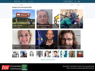 #smc055 11-06-2018: Twitter The Comeback Kid
Door: Herman Couwenbergh @Hermaniak
Couwenbergh
Communiceert
 