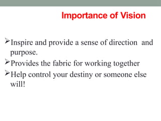 Chapter 2: Building vision, mission and objectives | PPTX