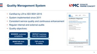 ISO Certificate
Quality Management System
• Certified by LR to ISO 9001:2015
• System implemented since 2011
• Consistent service quality and continuous enhancement
• Regular internal and external audits
• Quality objectives:
MINIMISE customer
complaints
REPEAT business
from the customer
MAINTAIN time
schedules
TOP priority
to safety
19
 