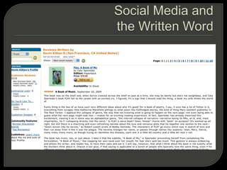 Social Media and the Written Word