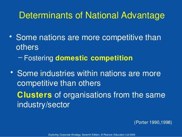 determinants of national advantage Resources and skills necessary for competitive advantage in an industry small, export-dependent nations where all determinants of national competitiveness. determinants of national advantage Resources and skills necessary for competitive advantage in an industry small, export-dependent nations where all determinants of national competitiveness.
