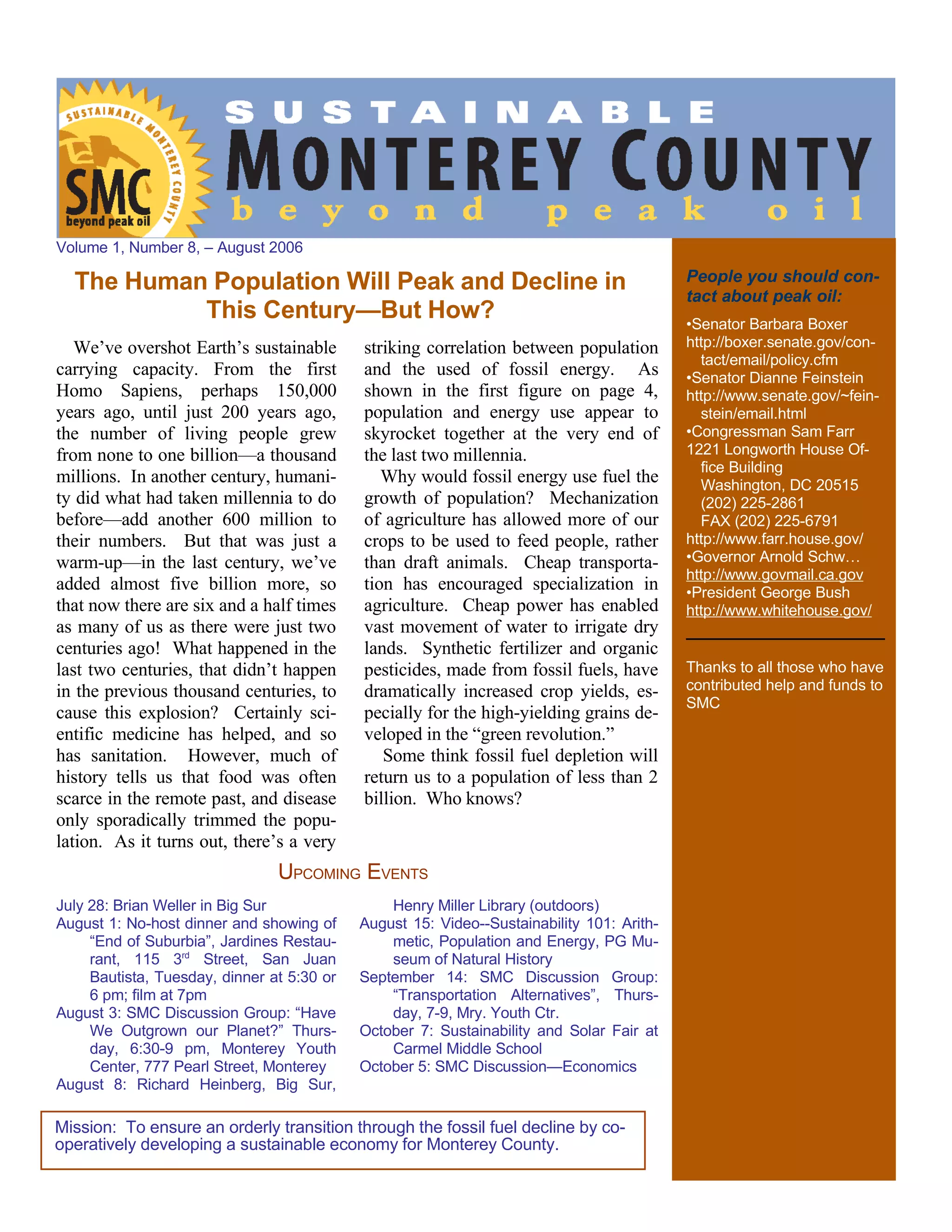 Smc Newsletter August 06