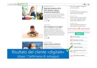 Risultato del cliente «digitale»
(dopo 1 Settimana di sviluppo)
Risultato del cliente «digitale»
(dopo 1 Settimana di sviluppo)
 