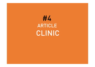 #4
ARTICLE
CLINIC
 