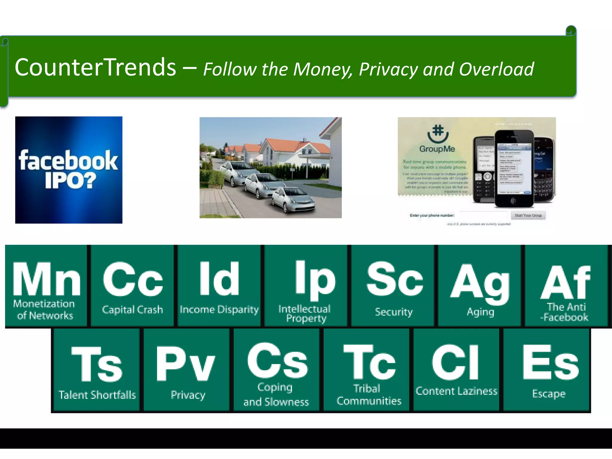 CounterTrends – Follow the Money, Privacy and Overload
 