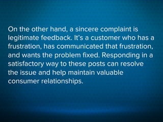 Social Media Customer Service: Handling Negative Comments | PDF
