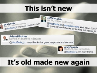 It’s old made new again This isn’t new 