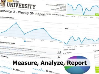 Measure, Analyze, Report 