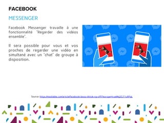 Facebook Messenger travaille à une
fonctionnalité “Regarder des vidéos
ensemble”.
Il sera possible pour vous et vos
proche...