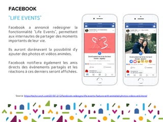 Facebook a annoncé redesigner la
fonctionnalité “Life Events”, permettant
aux internautes de partager des moments
importan...