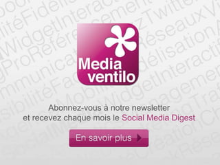 Abonnez-vous à notre newsletter
et recevez chaque mois le Social Media Digest
 