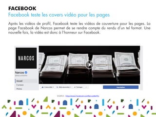 Après les vidéos de profil, Facebook teste les vidéos de couverture pour les pages. La
page Facebook de Narcos permet de s...