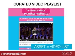 KAIZEN
@petecampbell 
CURATED VIDEO PLAYLIST!
ASSET = VIDEO LIST
 