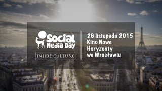 26 listopada 2015
Kino Nowe
Horyzonty
we WrocławiuInside Culture
 