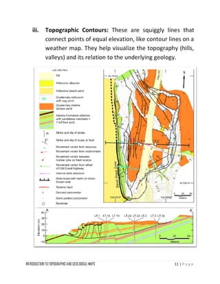 Introduction to topographic and geological maps | PDF