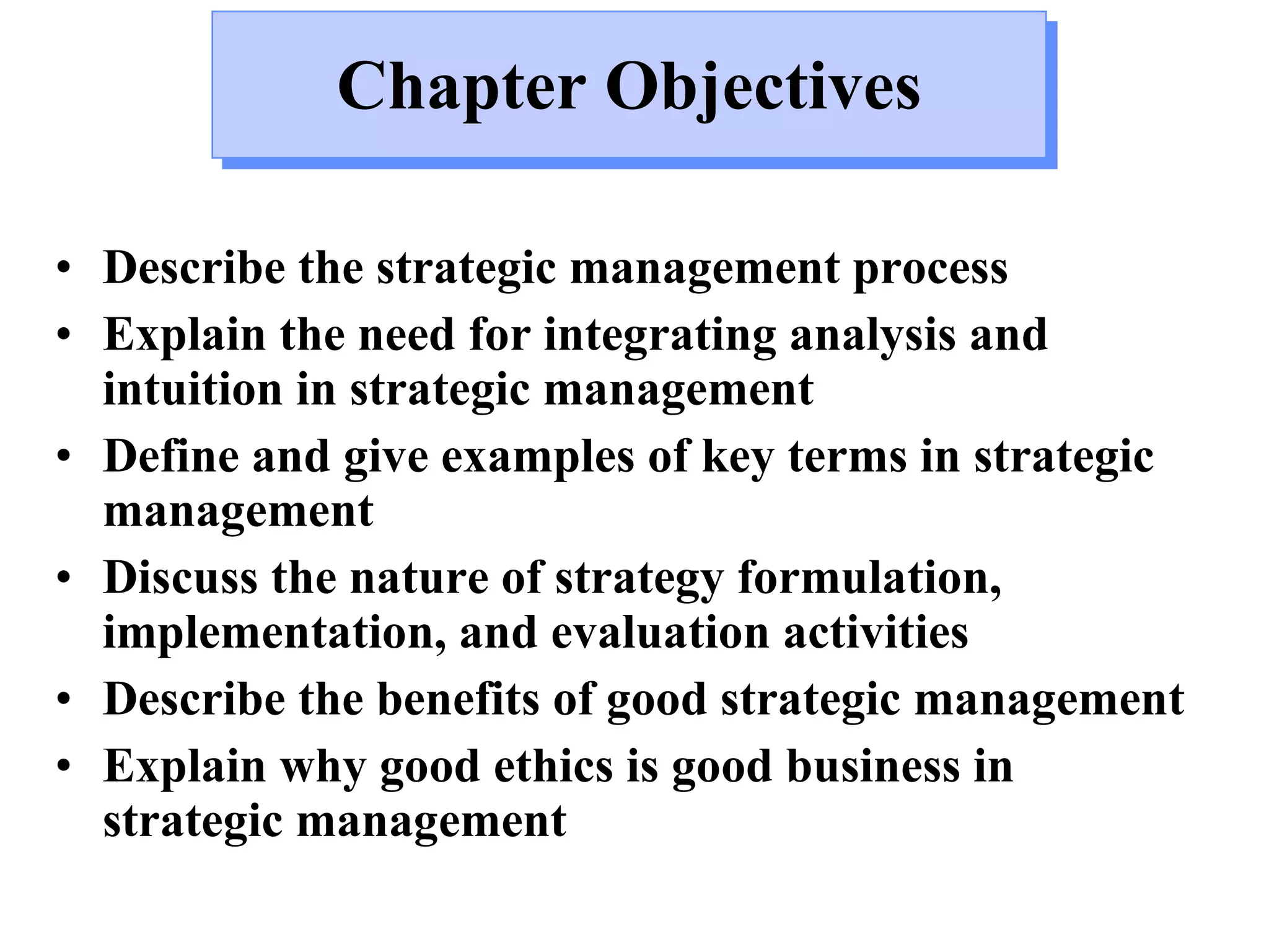 Concepts of Strategic Management | PPT