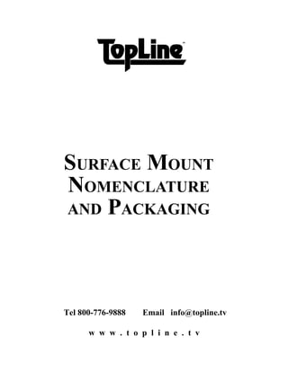 SURFACE MOUNT
NOMENCLATURE
AND PACKAGING
Tel 800-776-9888 Email info@topline.tv
w w w . t o p l i n e . t v
 