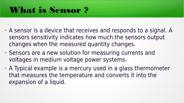 Sensor Technology ppt | PPT