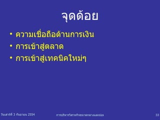 จุดด้อย ความเชื่อถือด้านการเงิน การเข้าสู่ตลาด การเข้าสู่๶ทคȨคใหม่ๆ 