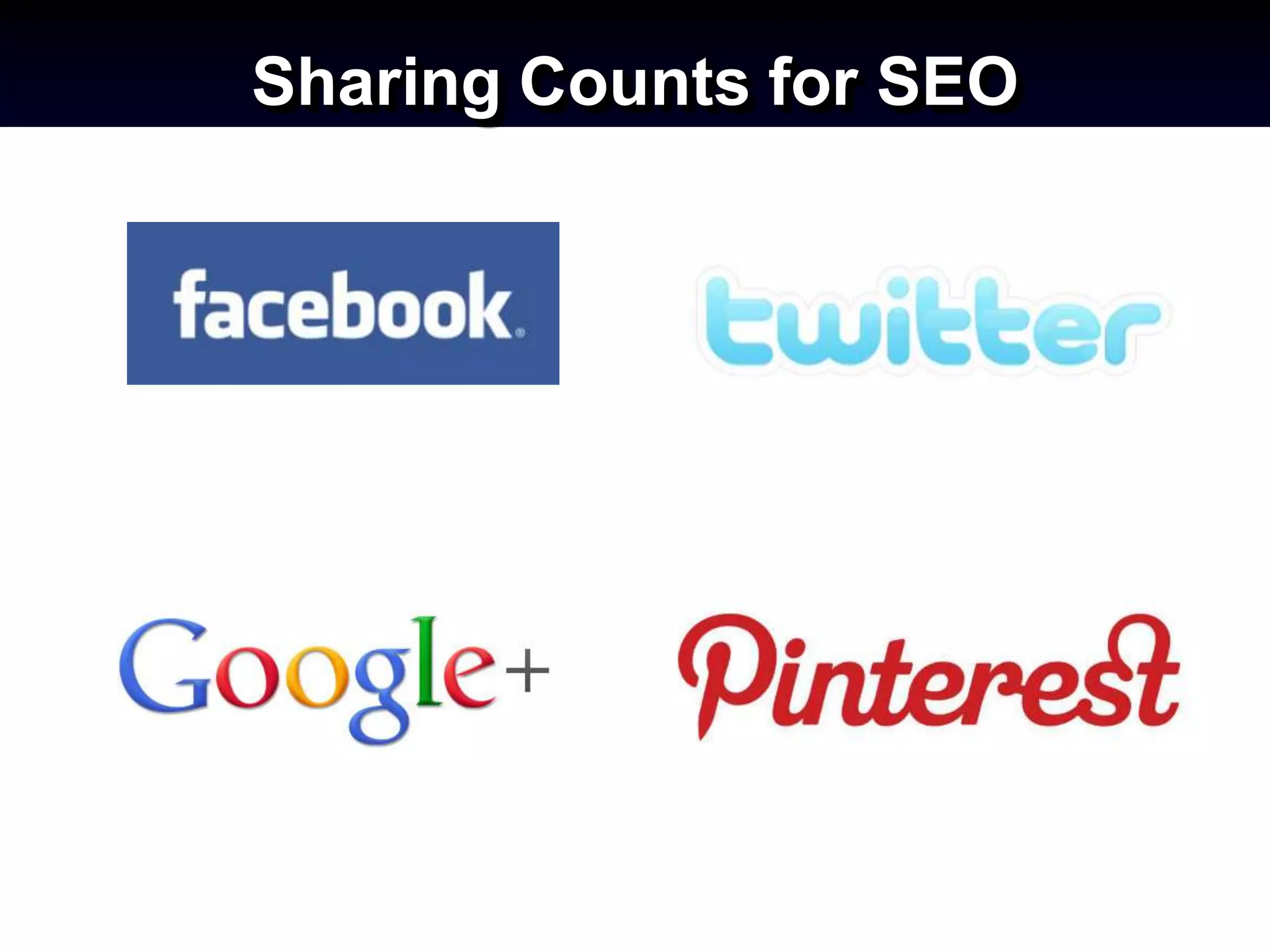 Sharing Counts for SEO
 