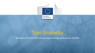 Toni Brunello 
Member of the EU Commission Expert Group on Business Transfer 
 