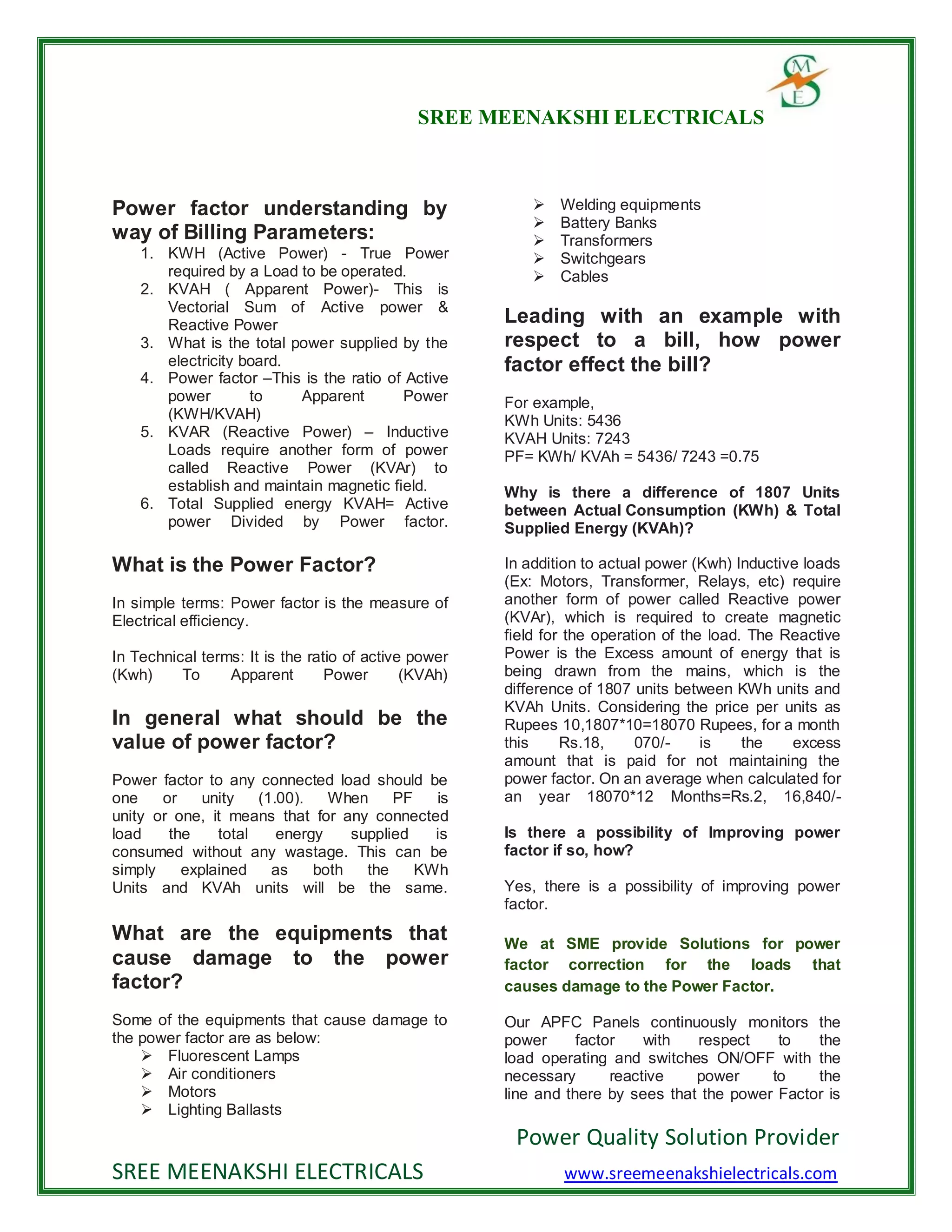 Sme apfc panel catalogue | PDF
