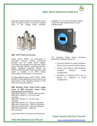 Sme apfc panel catalogue | PDF