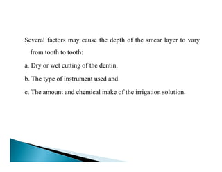 Smear Layer Modifications Smear layer | PDF