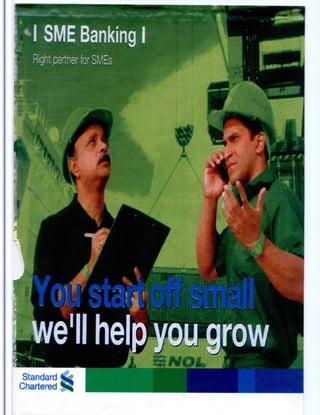 Sme banking of standard chartered bank by lecturesheets & lecturesheet.com