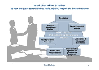 4Frost & Sullivan
We work with public sector entities to create, improve, compare and measure initiatives
Introduction to Frost & Sullivan
 