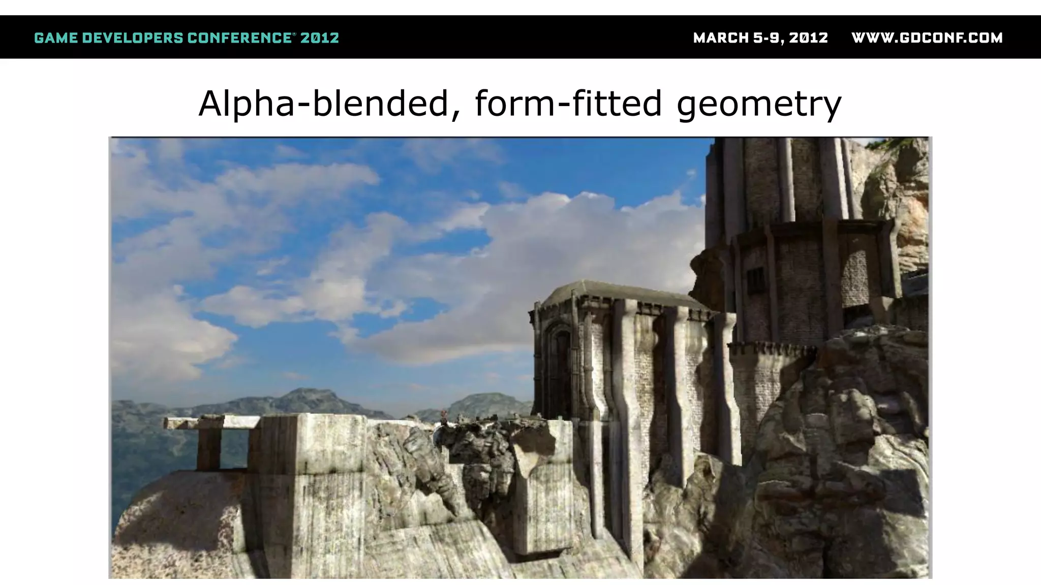 Alpha-blended, form-fitted geometry
 