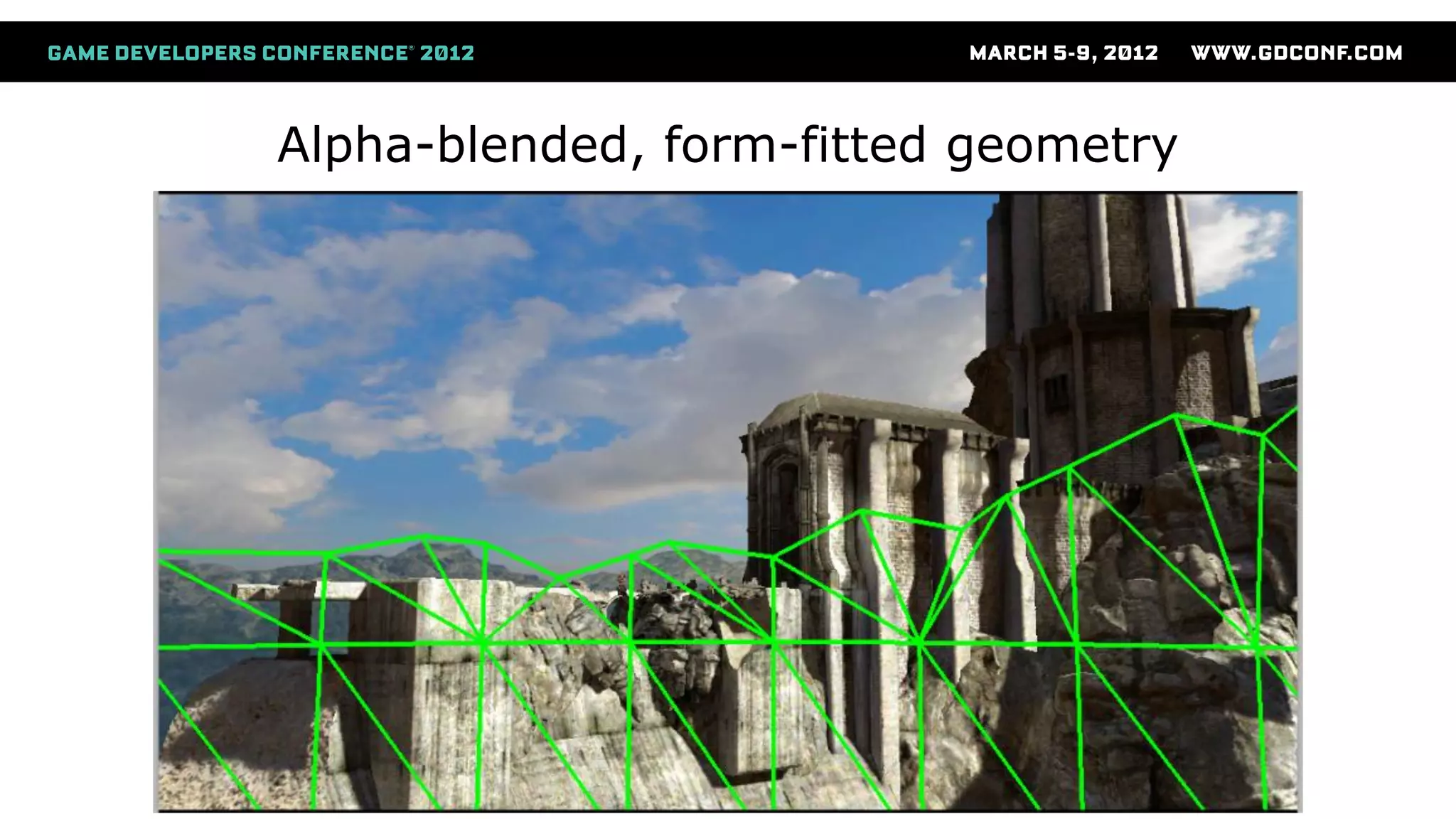 Alpha-blended, form-fitted geometry
 