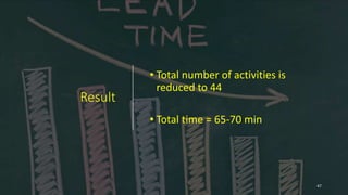 Result
• Total number of activities is
reduced to 44
• Total time = 65-70 min
47
 