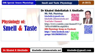 Physiology of:
Smell & Taste
 
