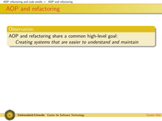 Codesmells for AspectJ