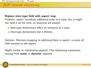 Codesmells for AspectJ